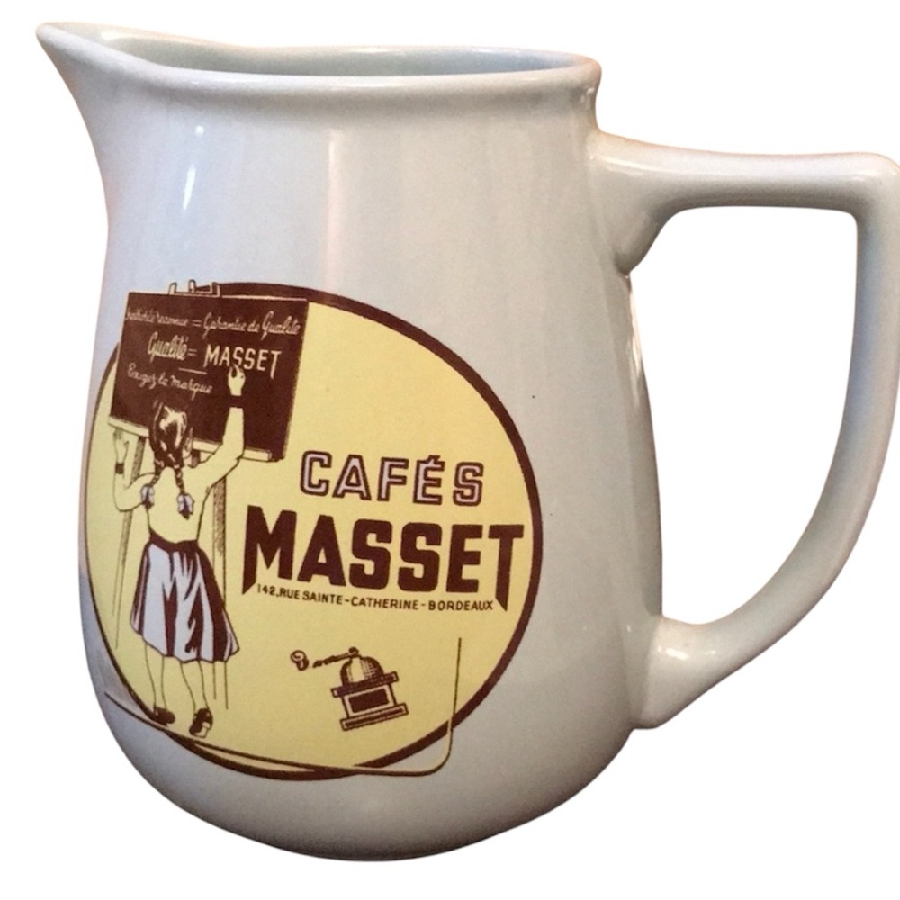 Rosanna Café Masset Ceramic blue pitcher carafe pot - discontinued pattern NWT